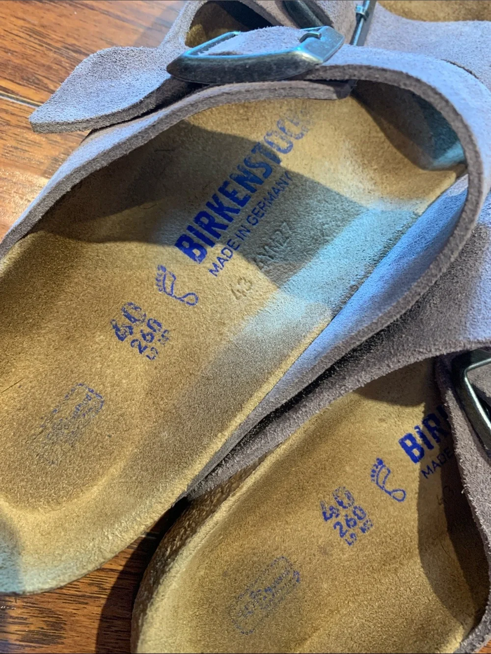 💜 Lavender Suede Birkenstock Arizona sandals